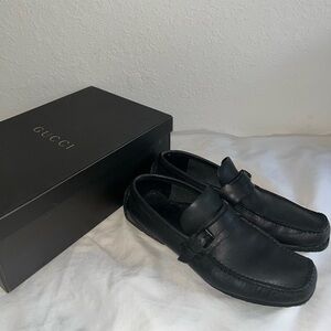 Gucci Black Leather Driving Loafers Women’s